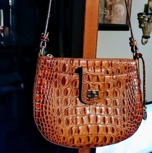 Brahmin "Vanessa" Toasted Almond Crossbody Handbag